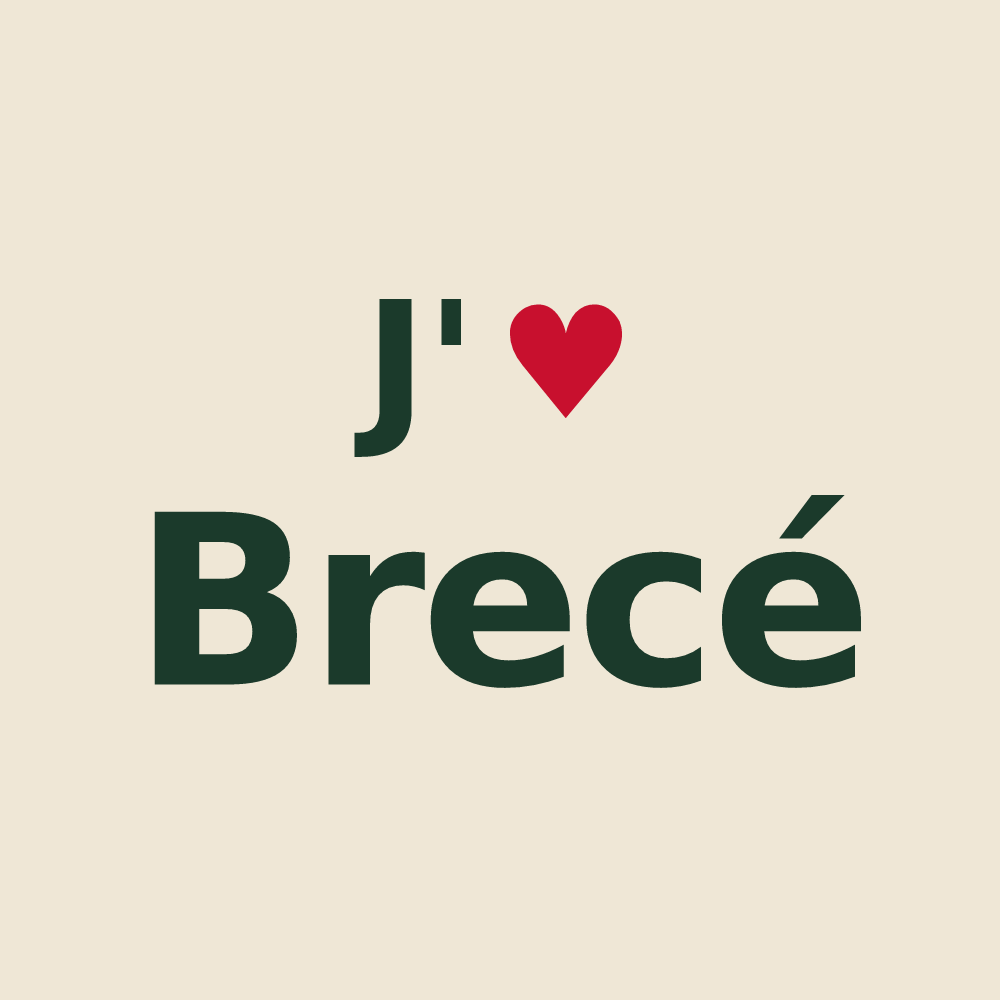 Tote bag personnalisé Brecé — design J'aime Brecé