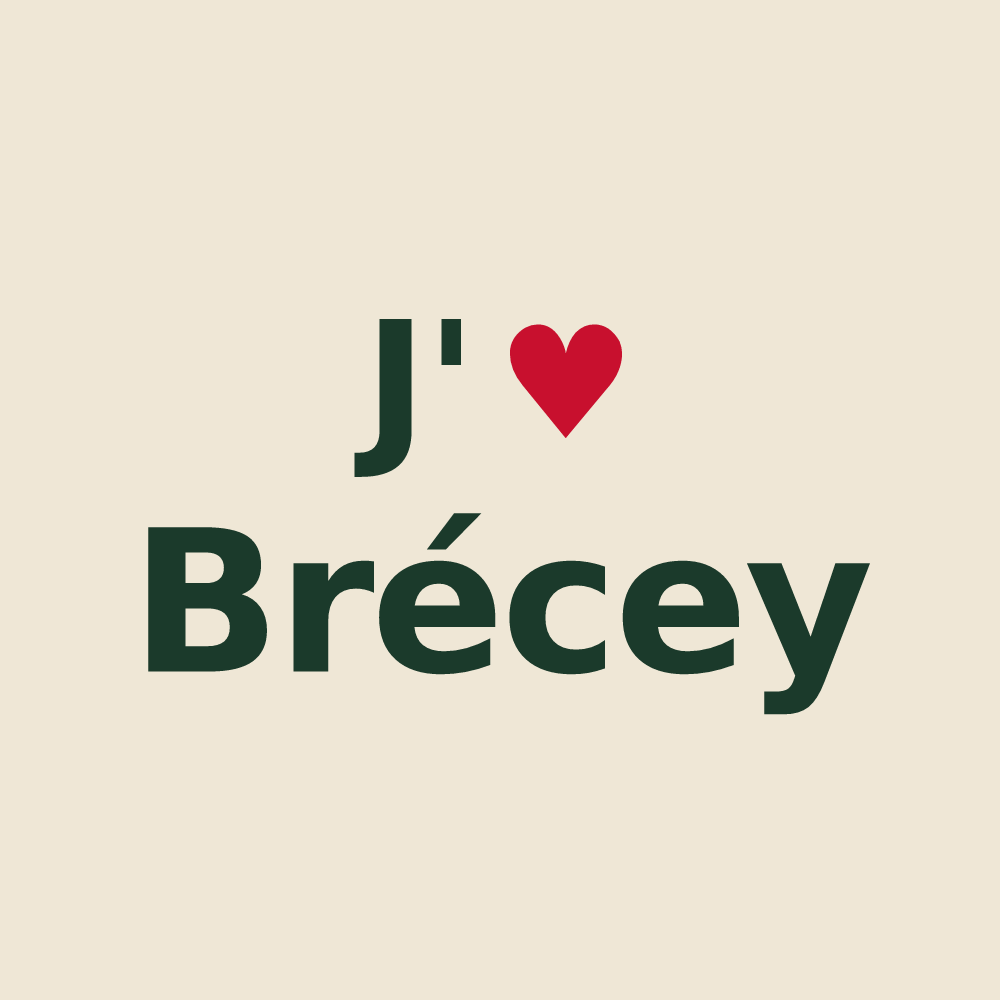 Tote bag personnalisé Brécey — design J'aime Brécey