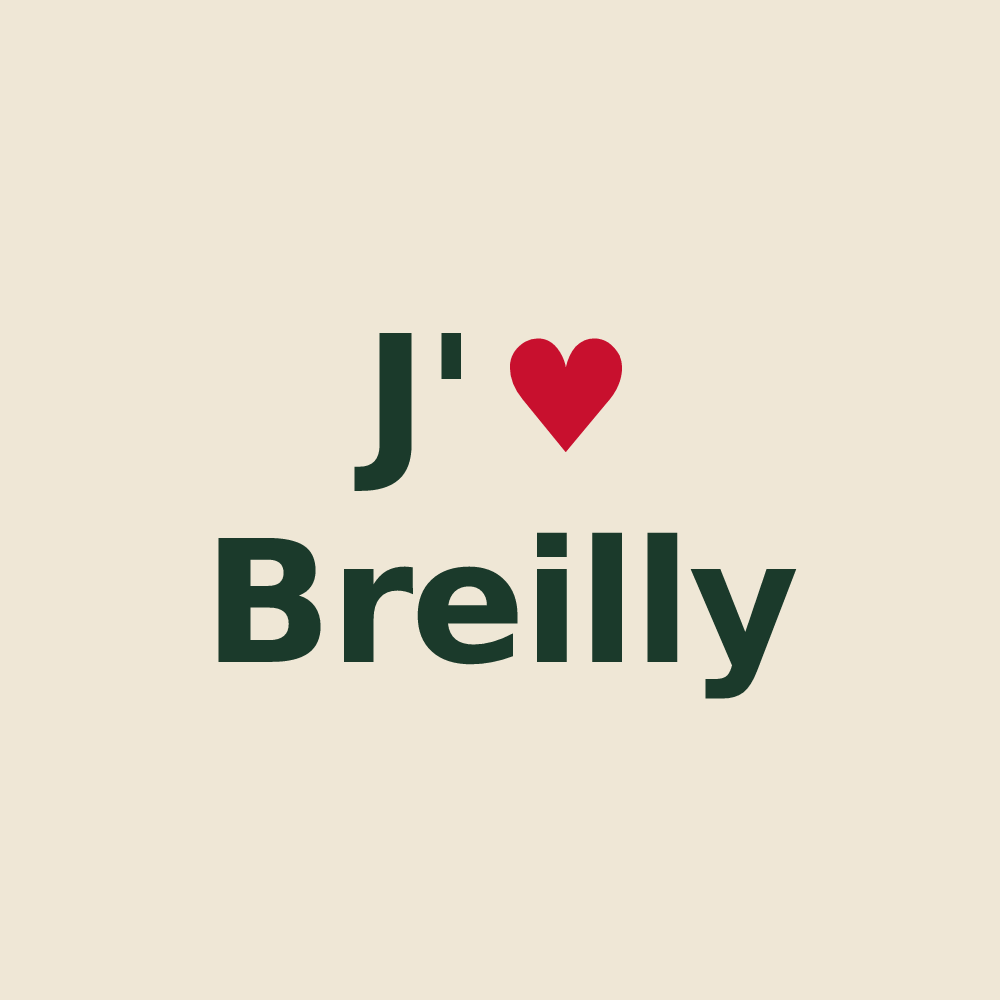 Tote bag personnalisé Breilly — design J'aime Breilly