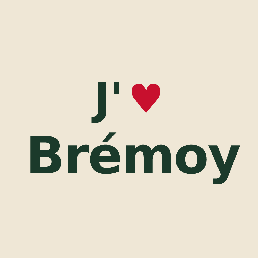 Tote bag personnalisé Brémoy — design J'aime Brémoy