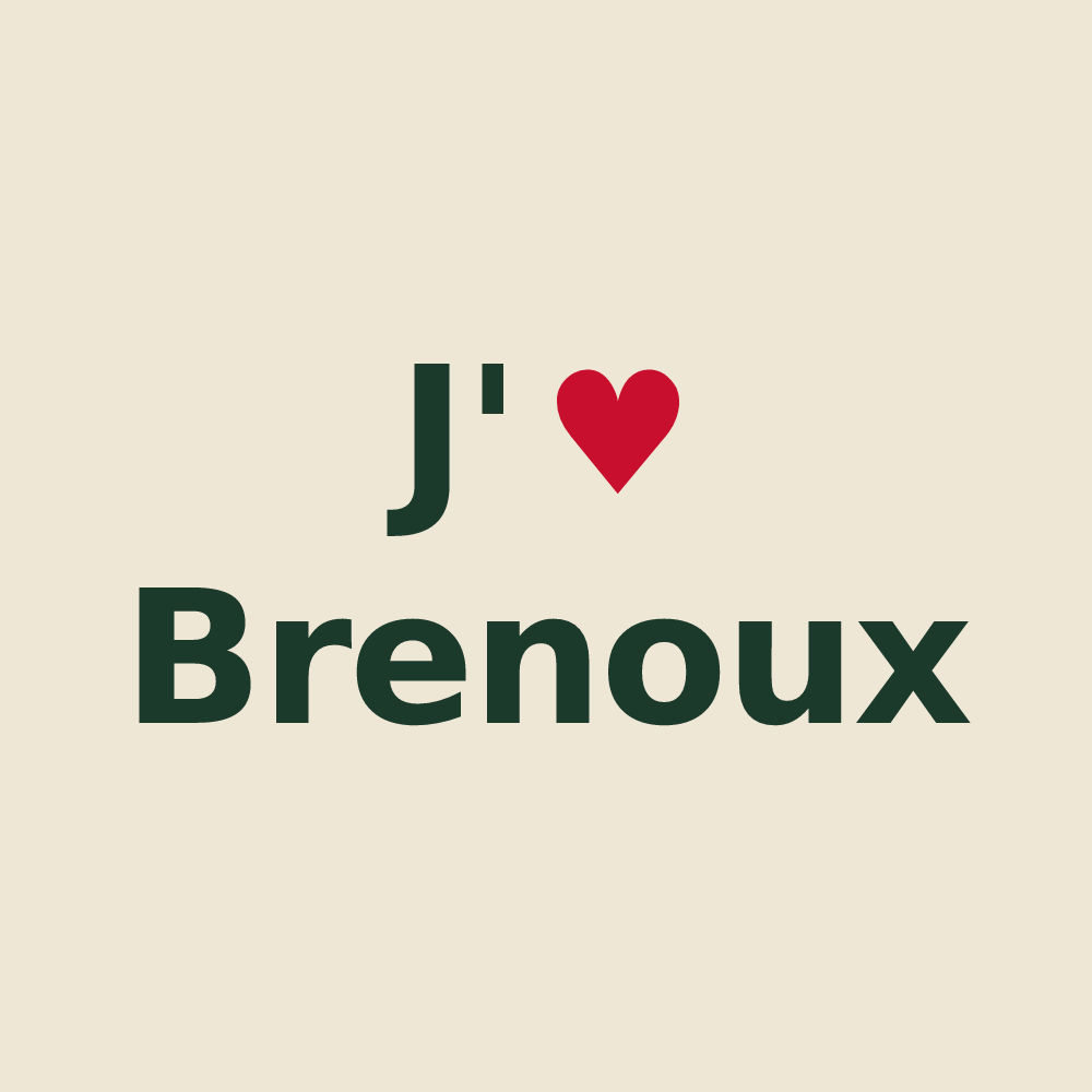 Tote bag personnalisé Brenoux — design J'aime Brenoux
