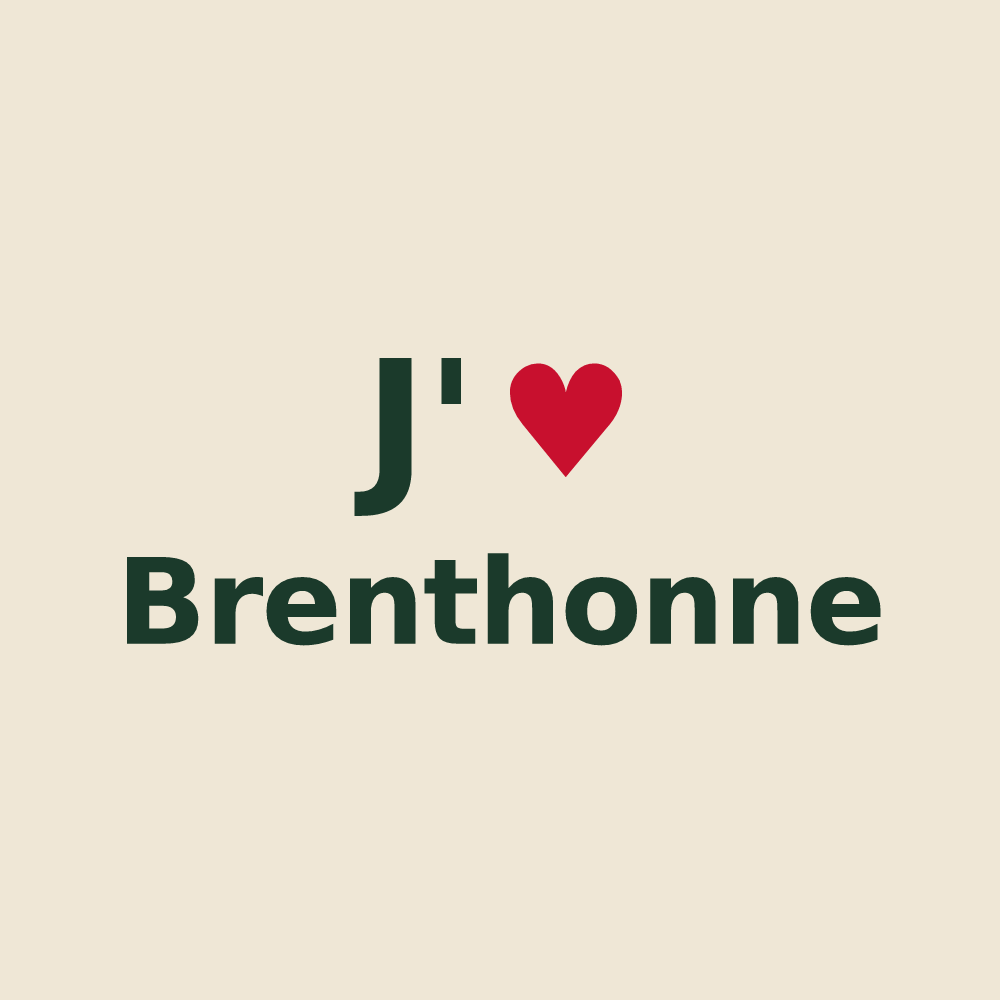 Tote bag personnalisé Brenthonne — design « J'aime Brenthonne » imprimé sur le tote bag