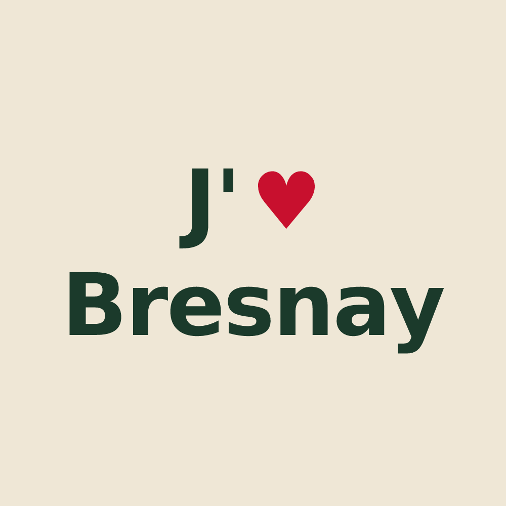 Tote bag personnalisé Bresnay — design J'aime Bresnay