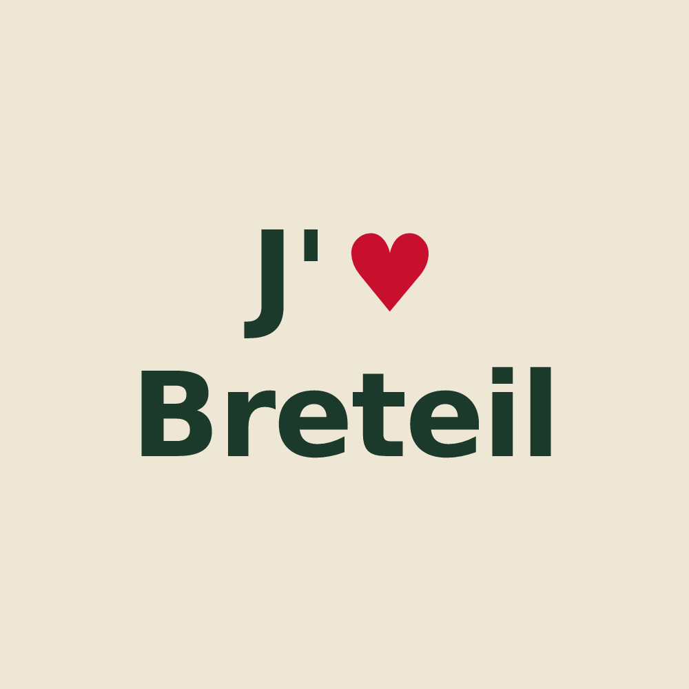 Tote bag personnalisé Breteil — design J'aime Breteil