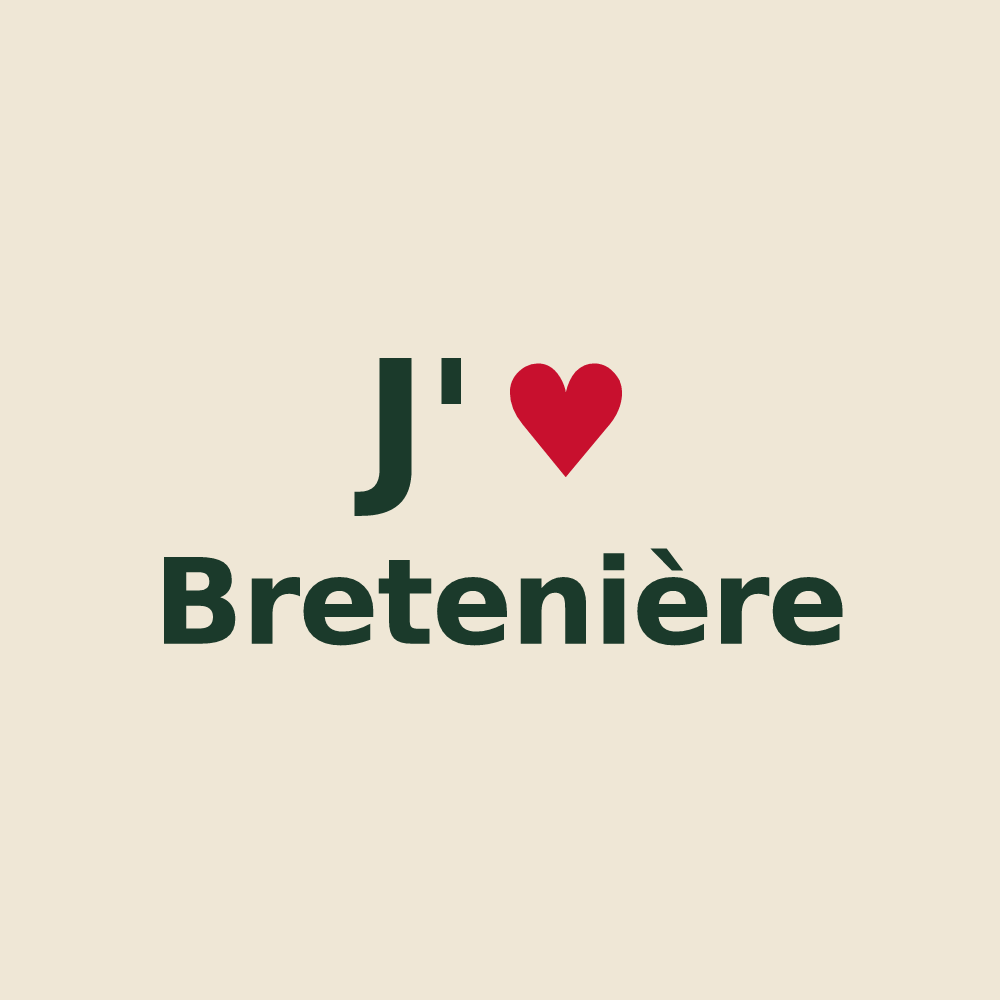 Tote bag personnalisé Bretenière — design J'aime Bretenière