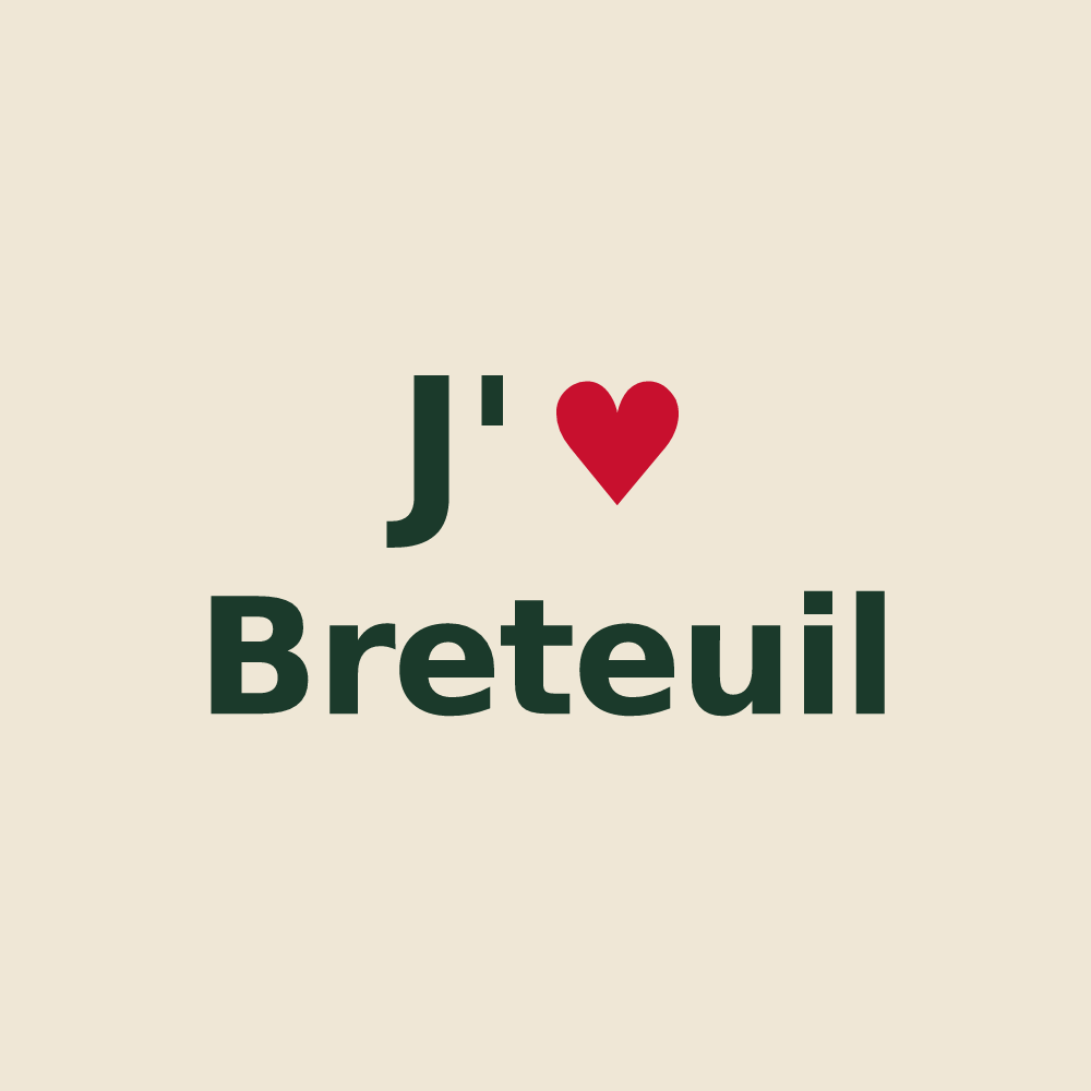 Tote bag personnalisé Breteuil — design J'aime Breteuil