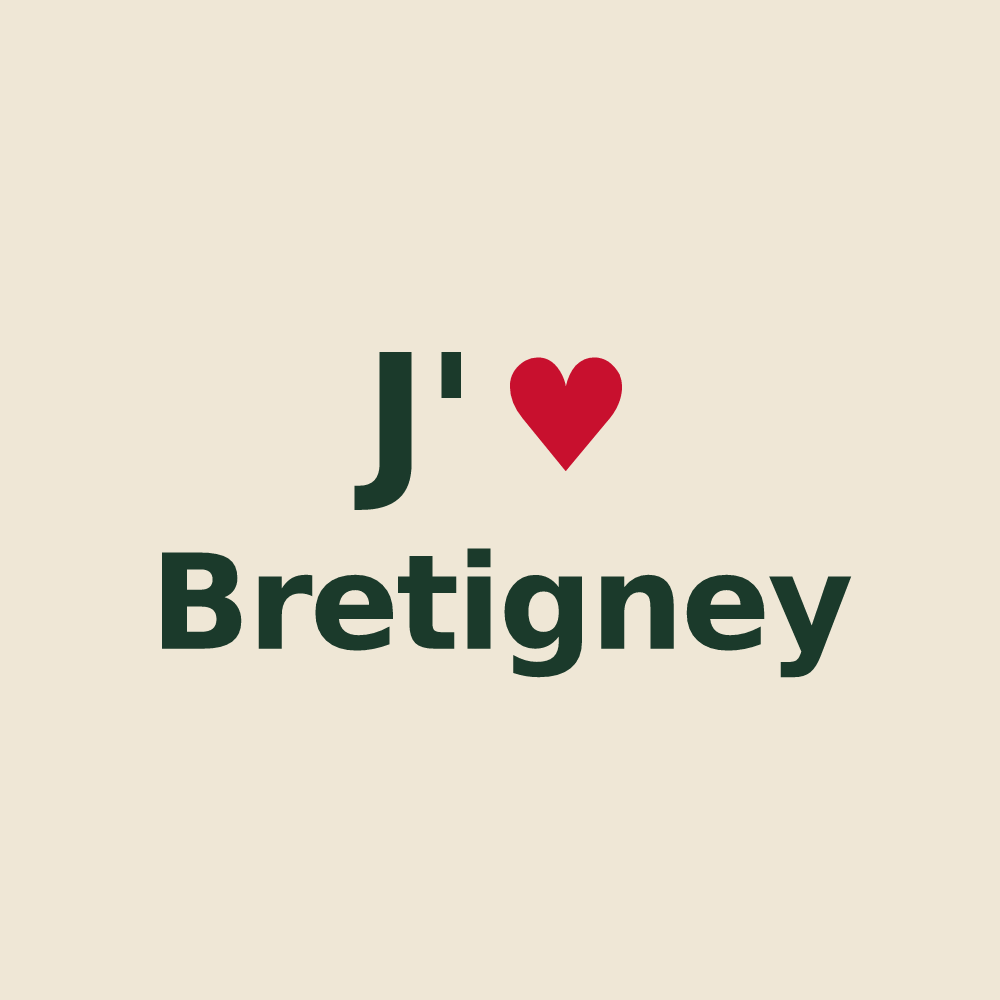Tote bag personnalisé Bretigney — design J'aime Bretigney