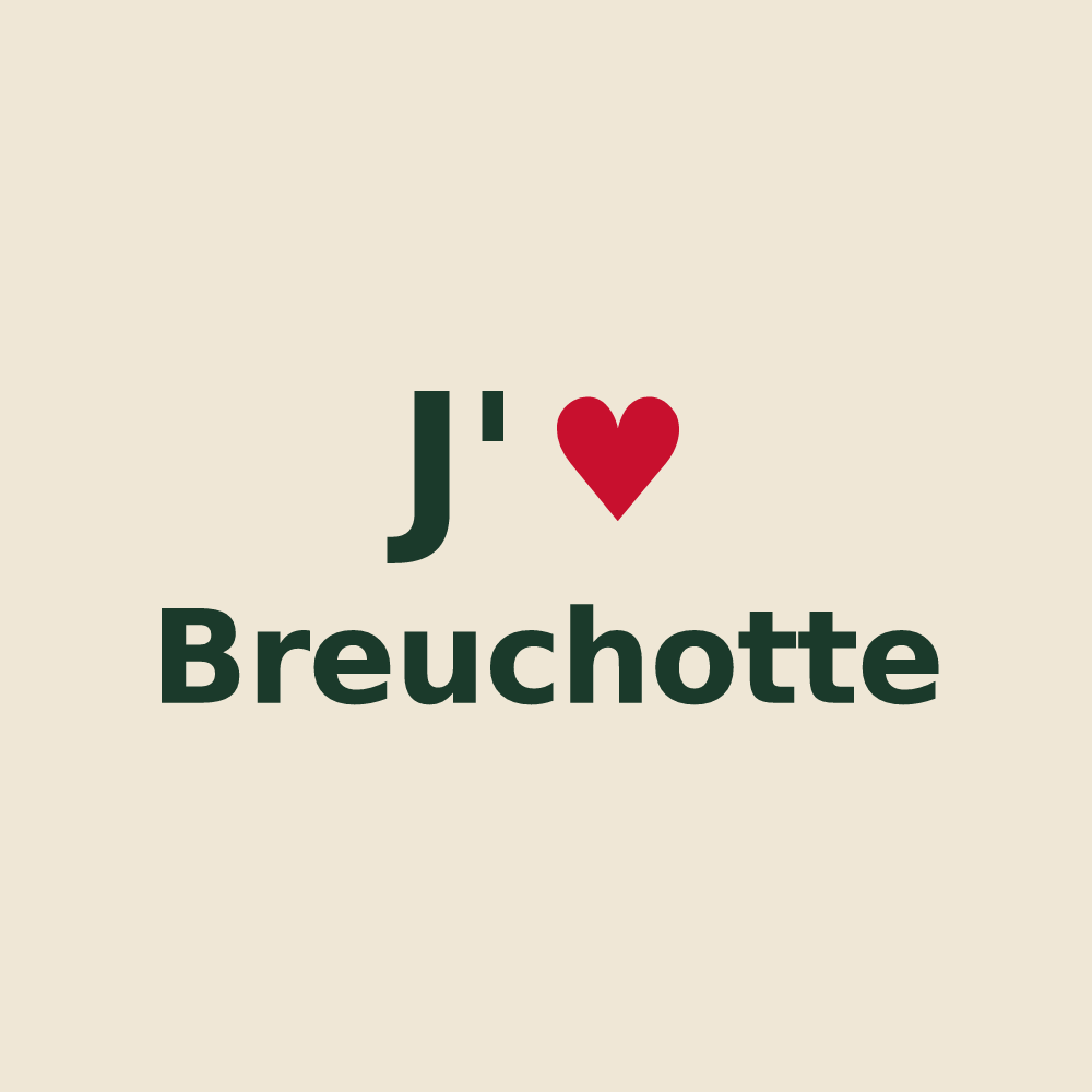 Tote bag personnalisé Breuchotte — design J'aime Breuchotte