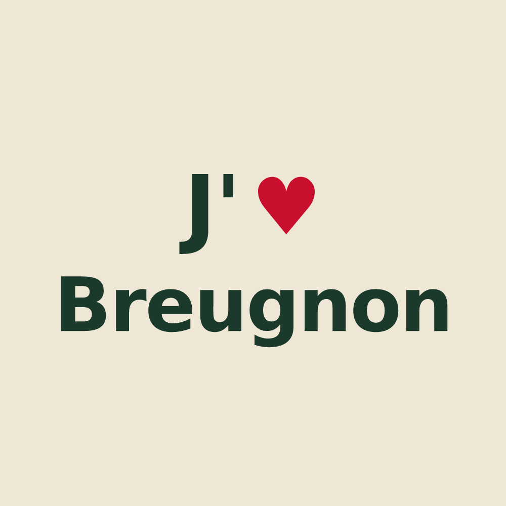 Tote bag personnalisé Breugnon — design J'aime Breugnon