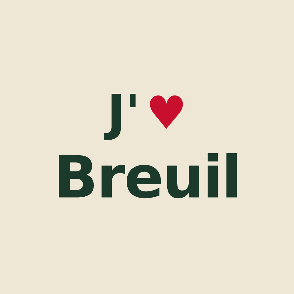 Tote bag personnalisé Breuil — design J'aime Breuil