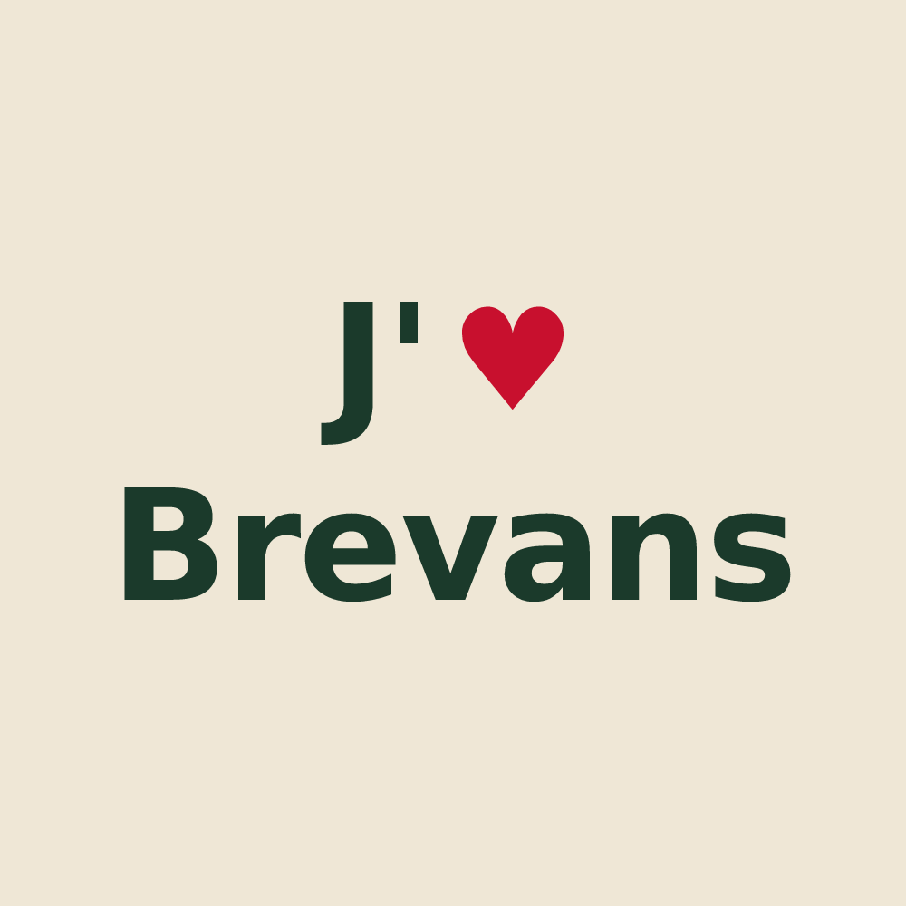 Tote bag personnalisé Brevans — design J'aime Brevans