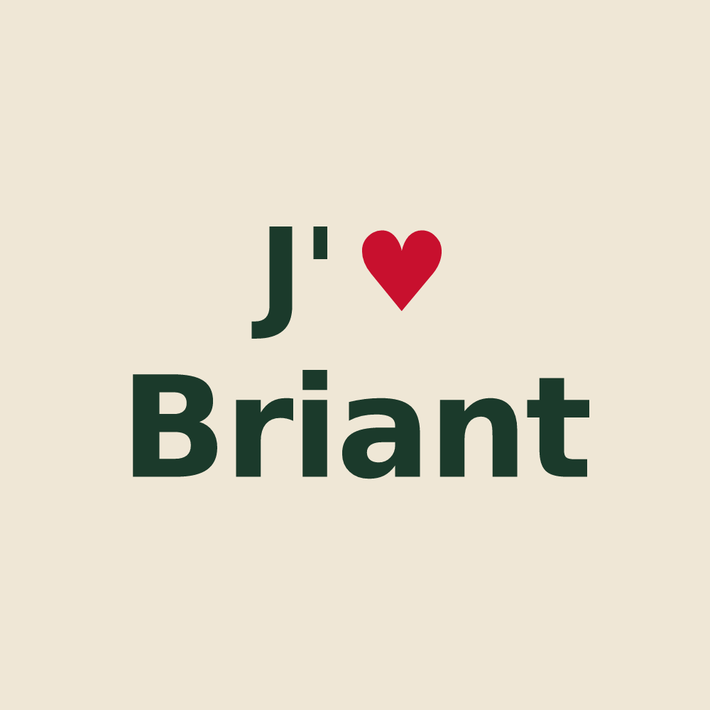Tote bag personnalisé Briant — design J'aime Briant