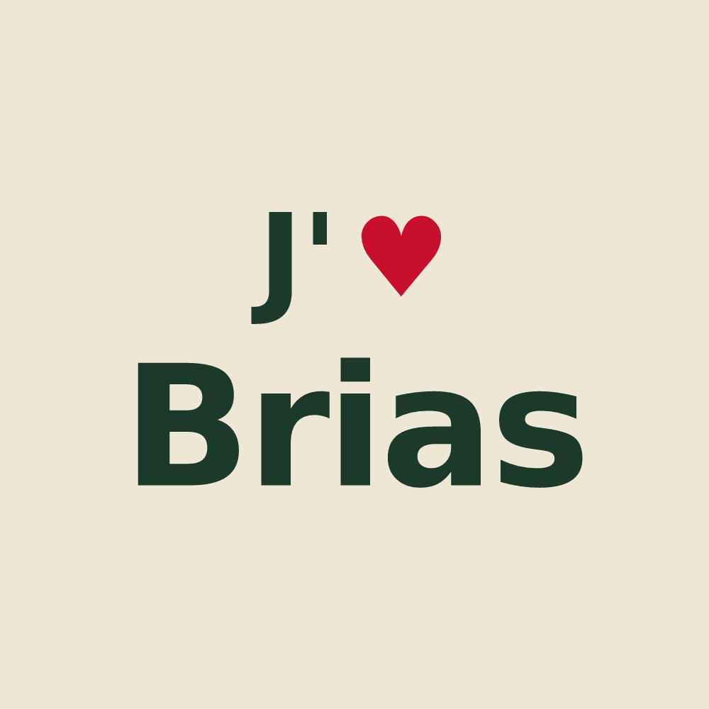 Tote bag personnalisé Brias — design J'aime Brias