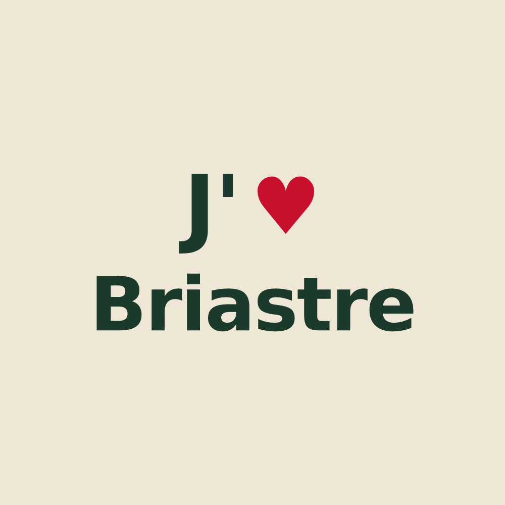 Tote bag personnalisé Briastre — design J'aime Briastre