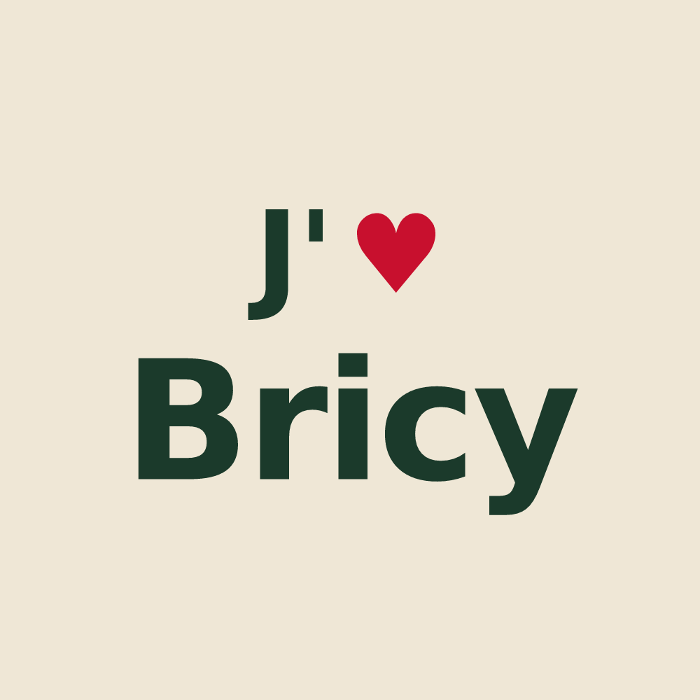 Tote bag personnalisé Bricy — design J'aime Bricy