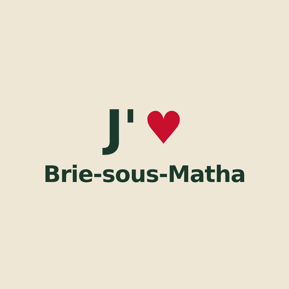 Tote bag personnalisé Brie-sous-Matha — design J'aime Brie-sous-Matha