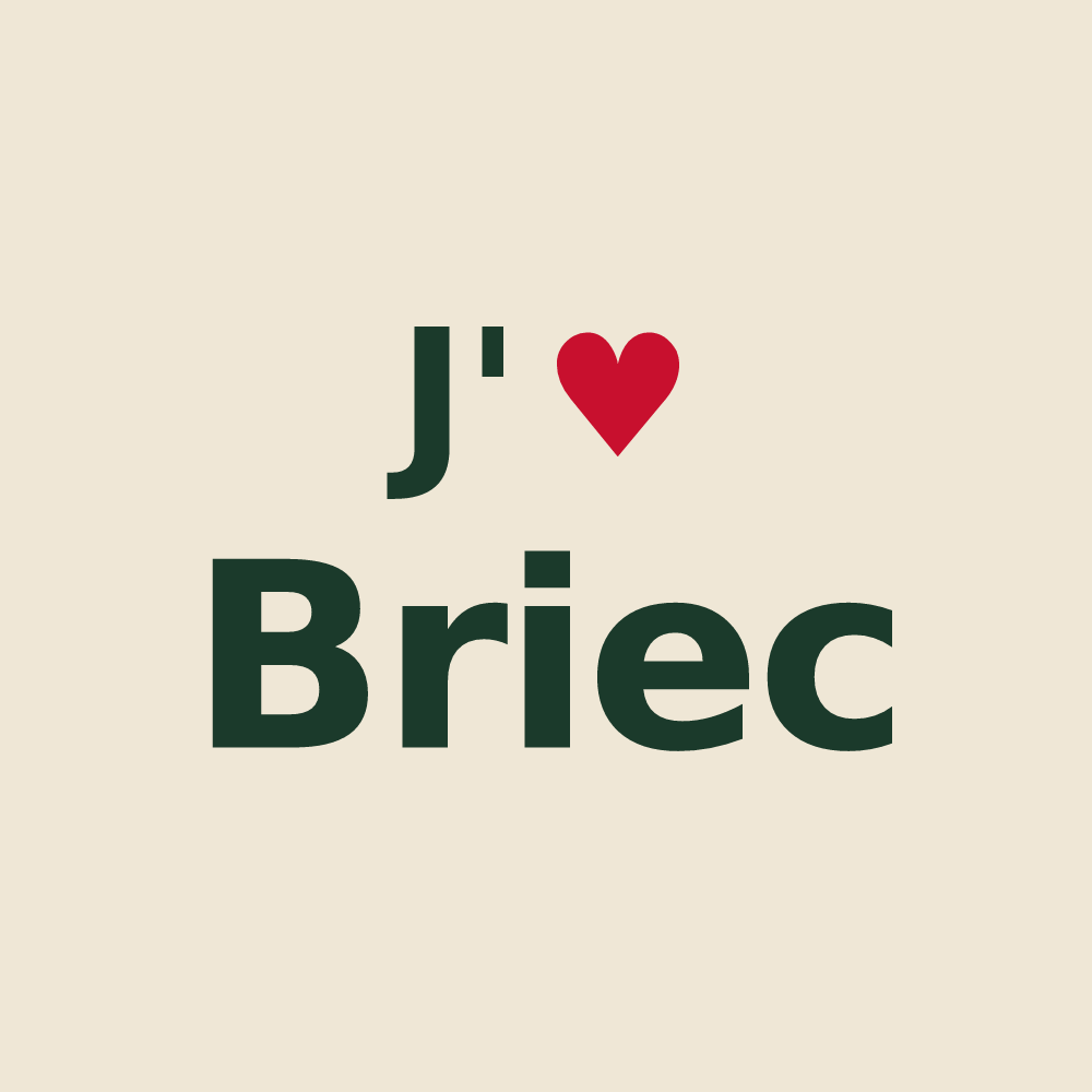 Tote bag personnalisé Briec — design J'aime Briec