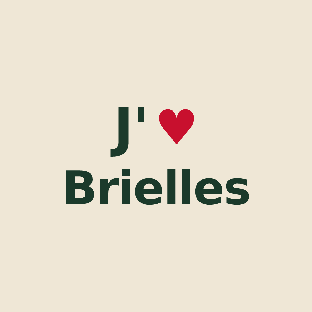 Tote bag personnalisé Brielles — design J'aime Brielles