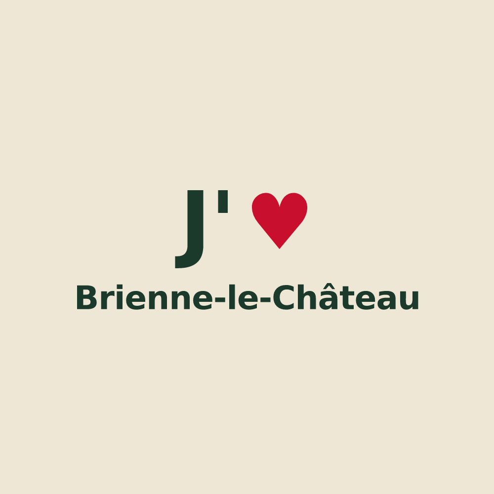 Tote bag personnalisé Brienne-le-Château — design J'aime Brienne-le-Château