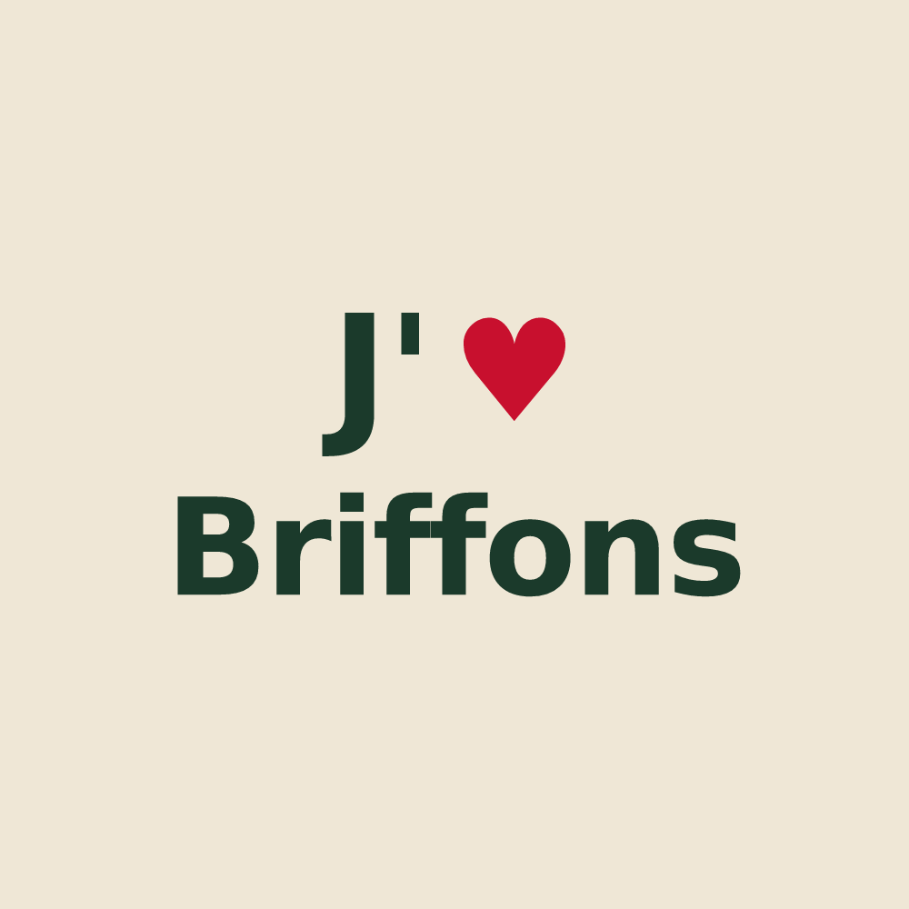 Tote bag personnalisé Briffons — design J'aime Briffons