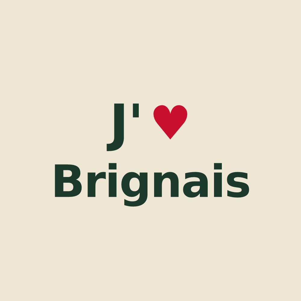 Tote bag personnalisé Brignais — design J'aime Brignais