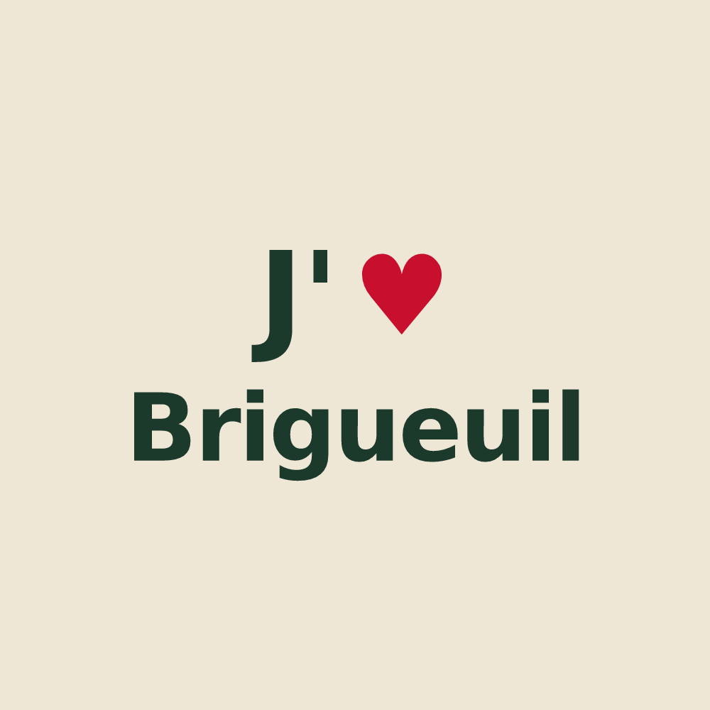 Tote bag personnalisé Brigueuil — design J'aime Brigueuil