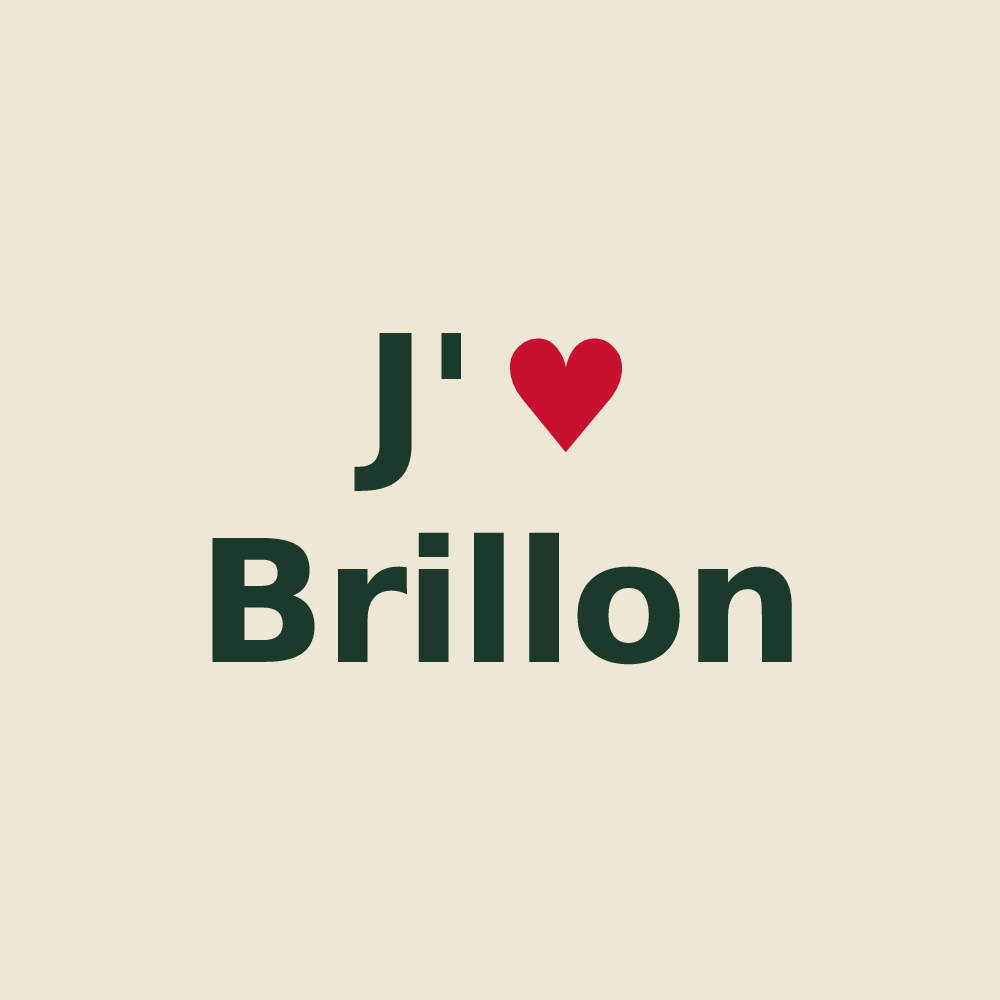 Tote bag personnalisé Brillon — design « J'aime Brillon » imprimé sur le tote bag