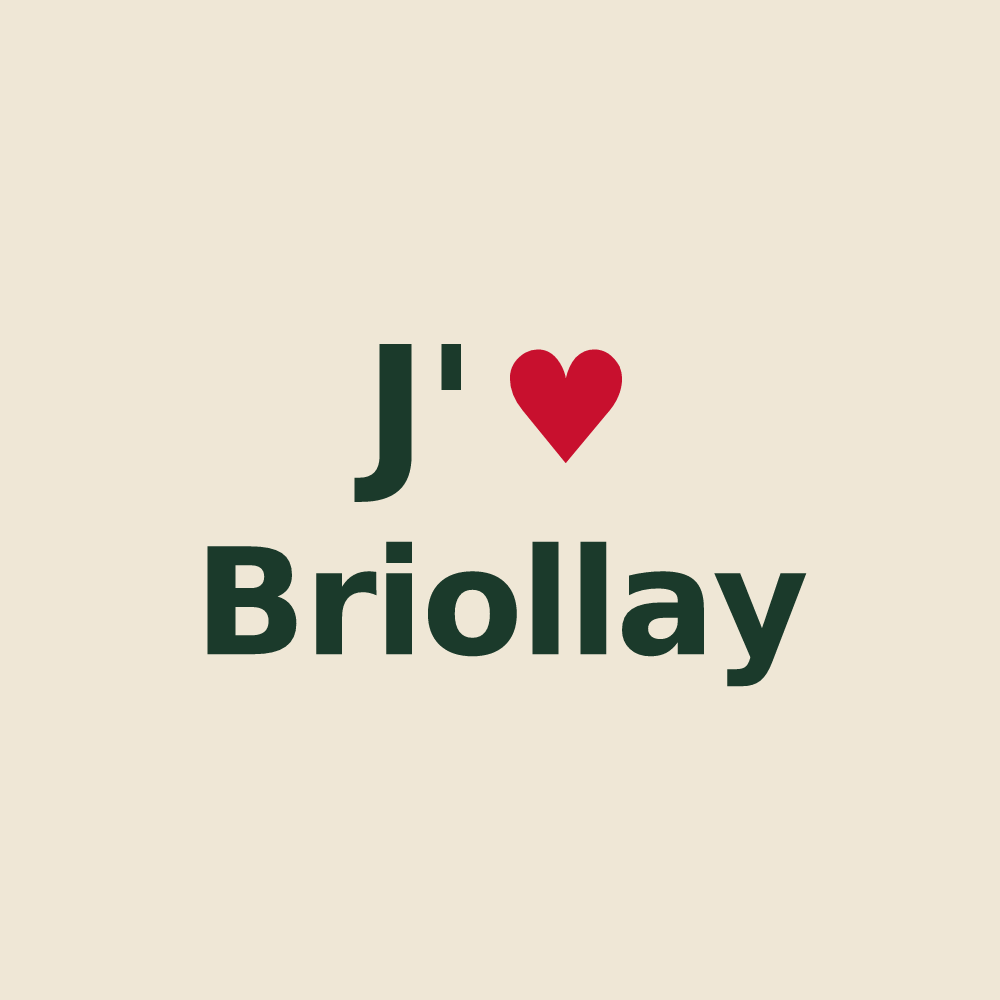 Tote bag personnalisé Briollay — design J'aime Briollay