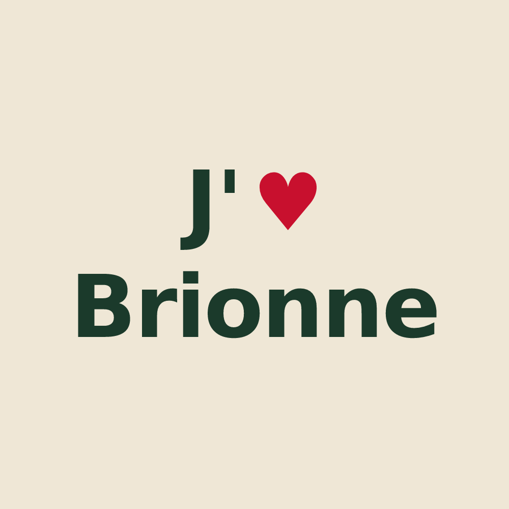 Tote bag personnalisé Brionne — design J'aime Brionne