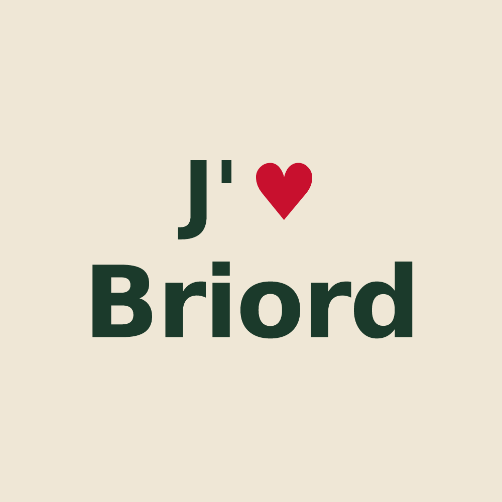 Tote bag personnalisé Briord — design J'aime Briord