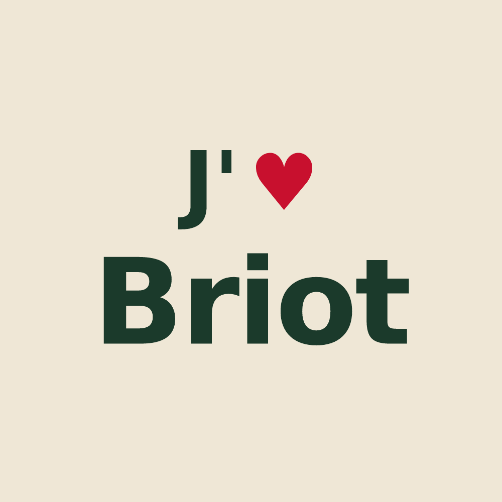 Tote bag personnalisé Briot — design J'aime Briot