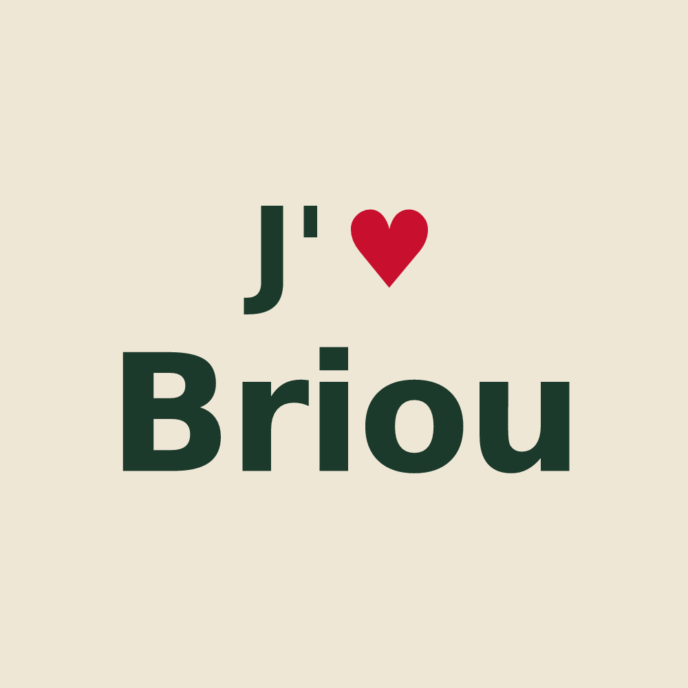 Tote bag personnalisé Briou — design J'aime Briou