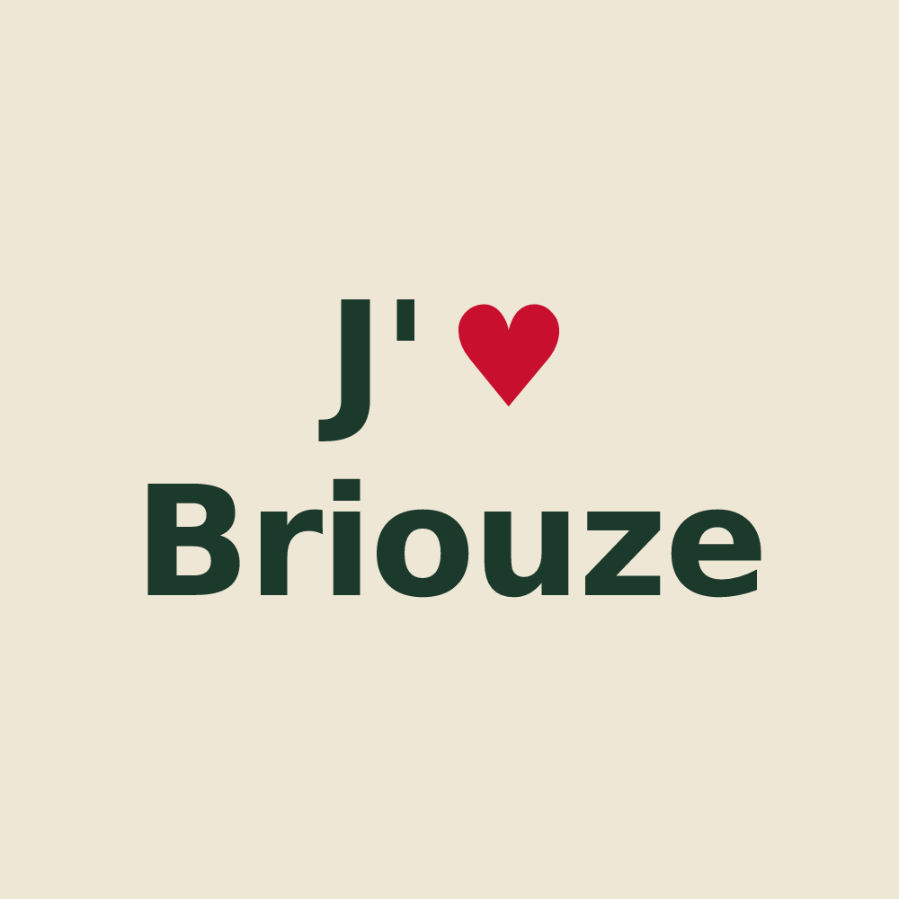 Tote bag personnalisé Briouze — design J'aime Briouze