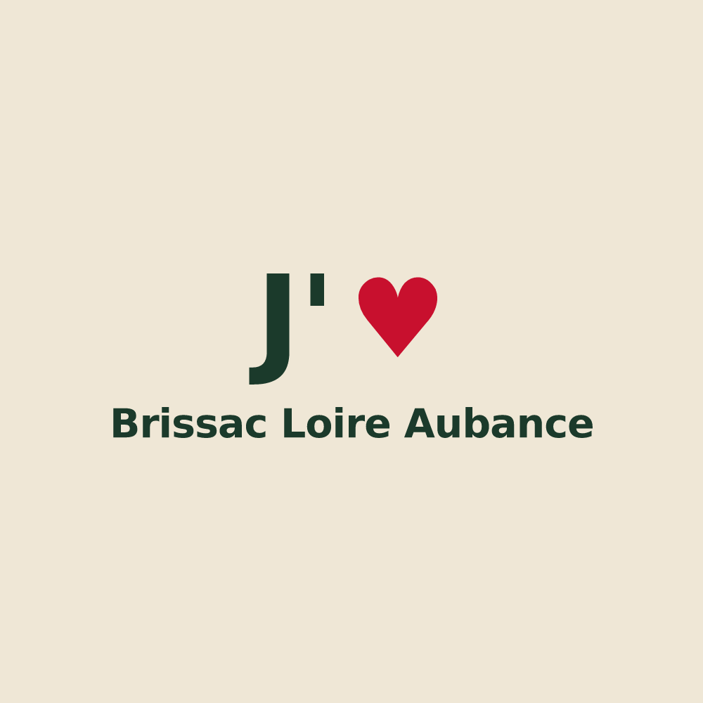Tote bag personnalisé Brissac Loire Aubance — design J'aime Brissac Loire Aubance