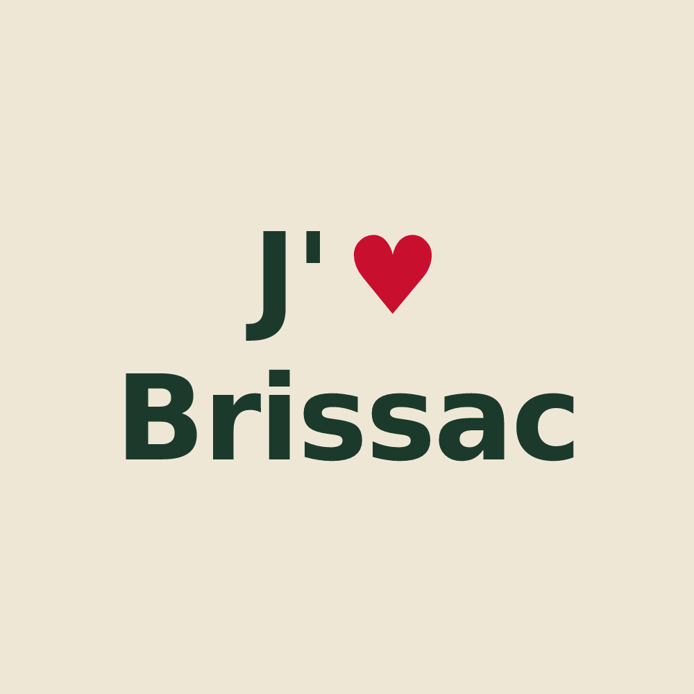 Tote bag personnalisé Brissac — design J'aime Brissac