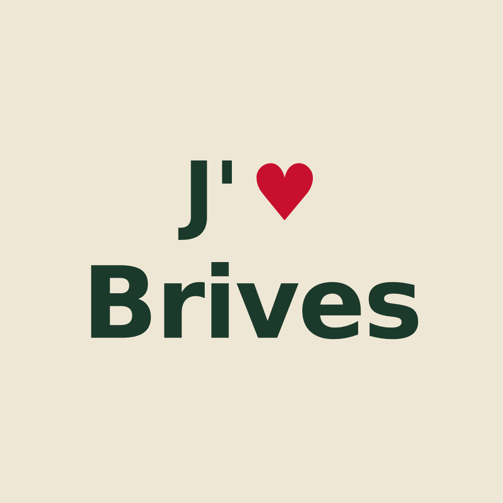 Tote bag personnalisé Brives — design J'aime Brives