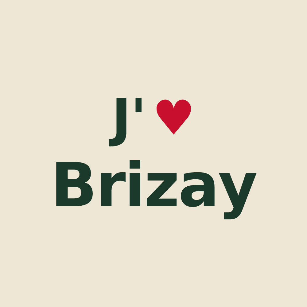 Tote bag personnalisé Brizay — design J'aime Brizay