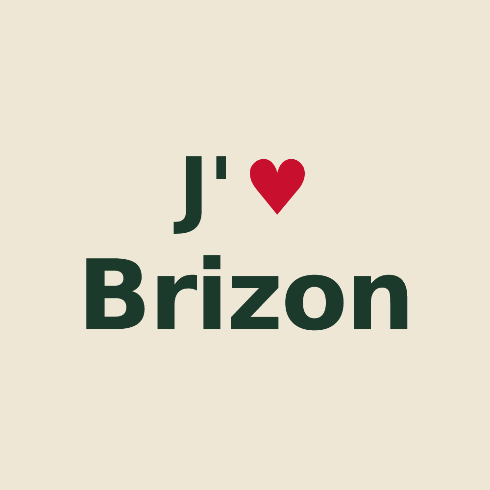 Tote bag personnalisé Brizon — design J'aime Brizon