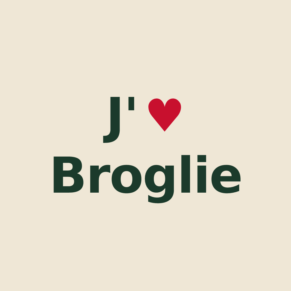 Tote bag personnalisé Broglie — design J'aime Broglie