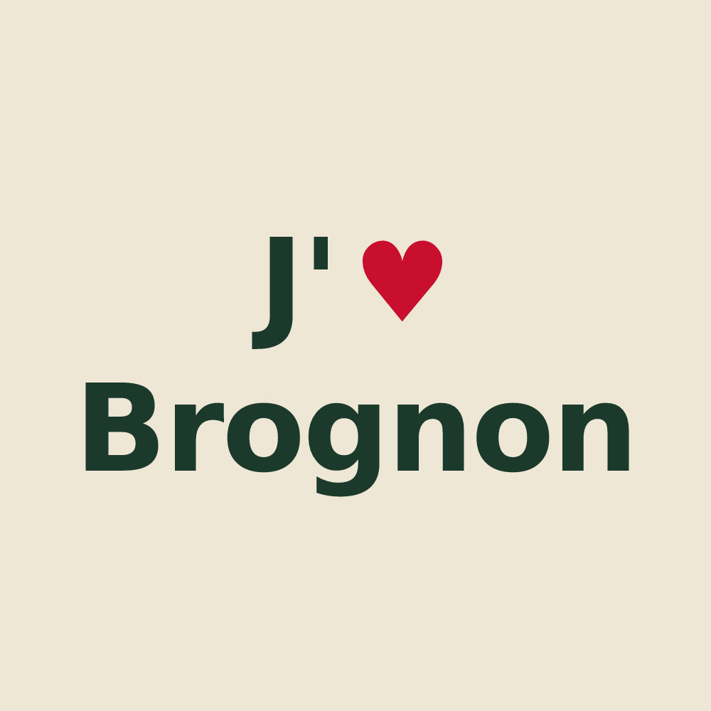 Tote bag personnalisé Brognon — design J'aime Brognon
