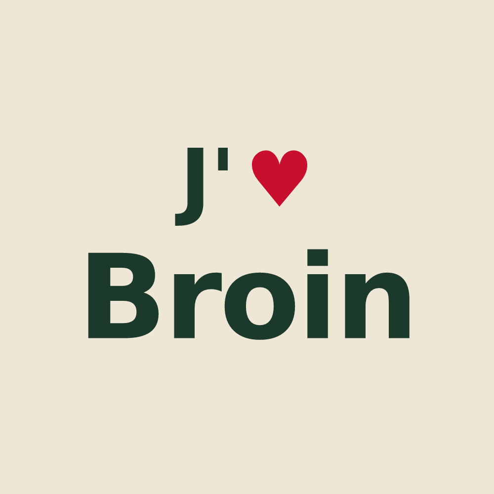 Tote bag personnalisé Broin — design J'aime Broin