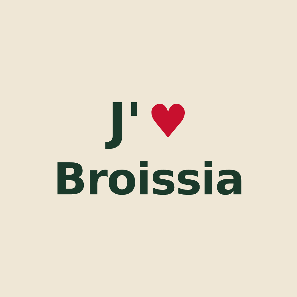 Tote bag personnalisé Broissia — design J'aime Broissia