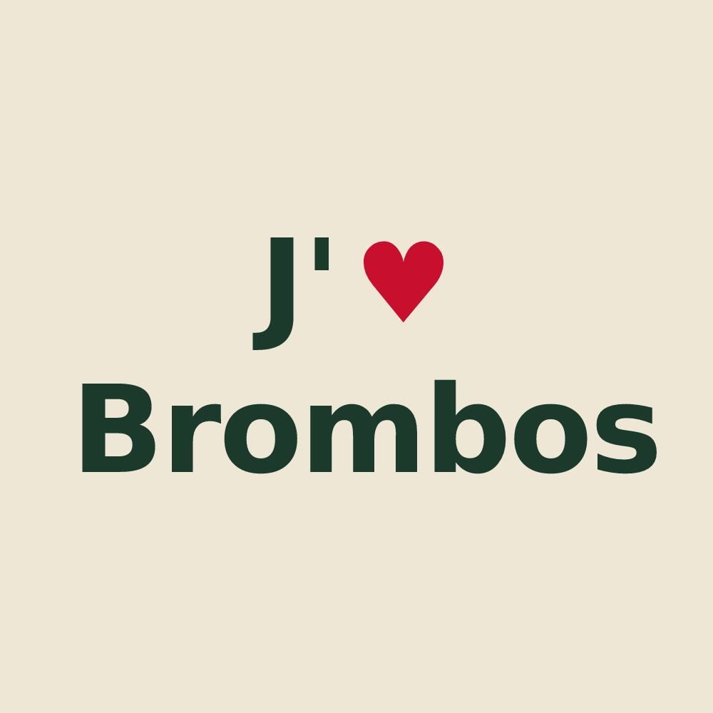 Tote bag personnalisé Brombos — design J'aime Brombos