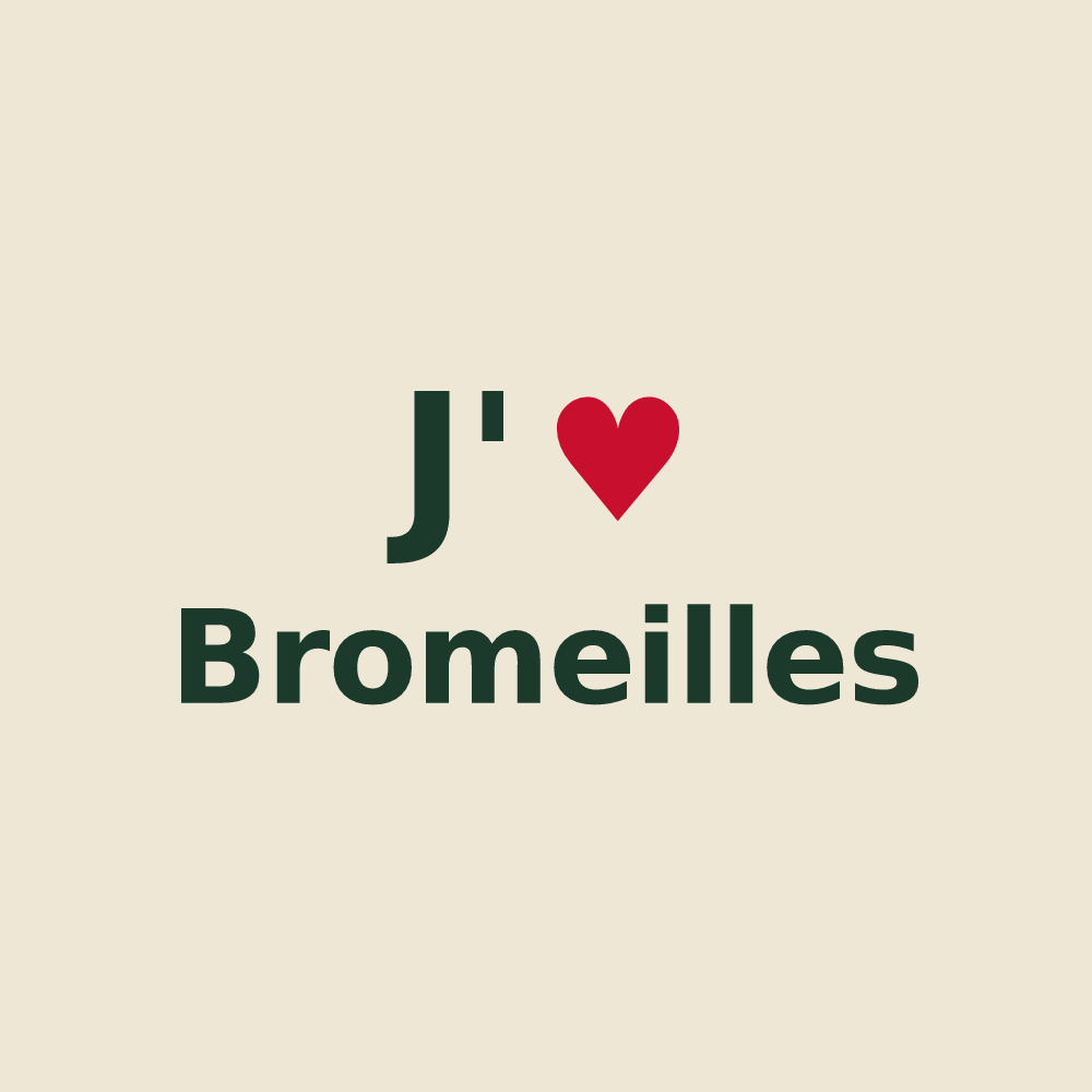 Tote bag personnalisé Bromeilles — design J'aime Bromeilles
