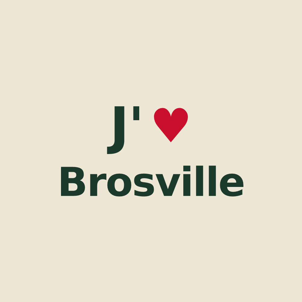 Tote bag personnalisé Brosville — design J'aime Brosville