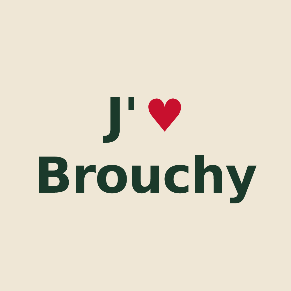 Tote bag personnalisé Brouchy — design J'aime Brouchy