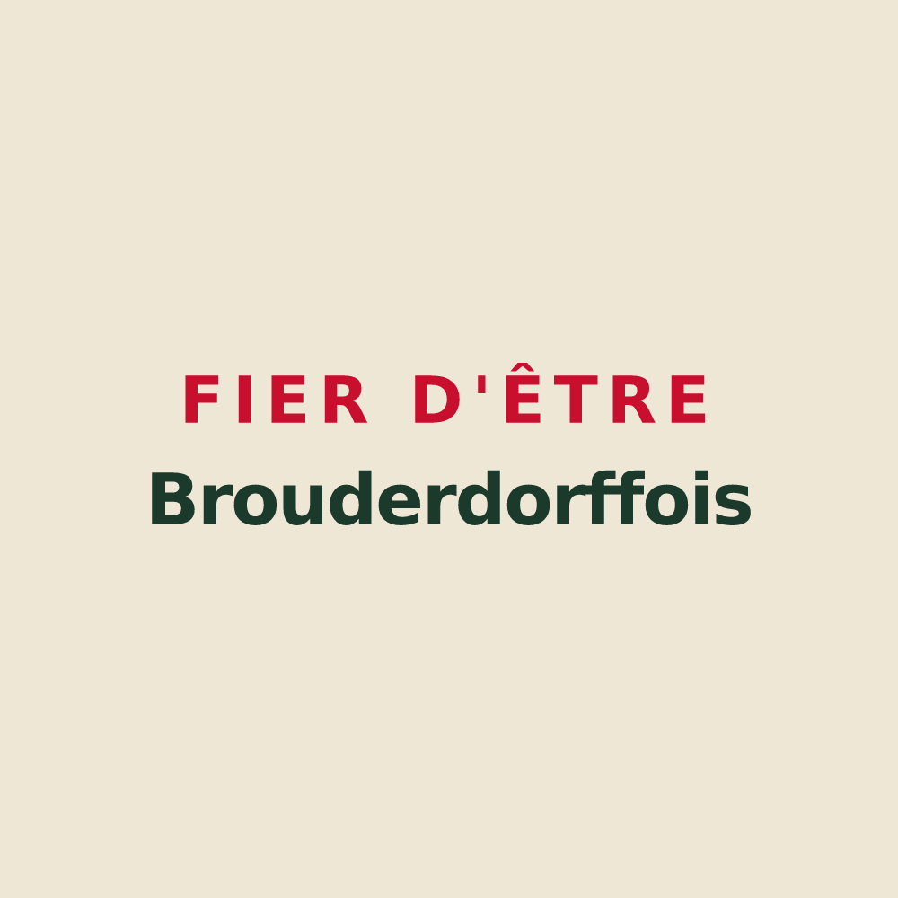 Tote bag « Fier d'être Brouderdorffois » — design pour Brouderdorff