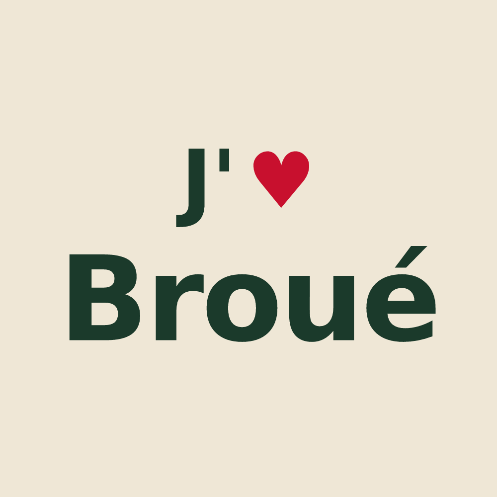 Tote bag personnalisé Broué — design J'aime Broué