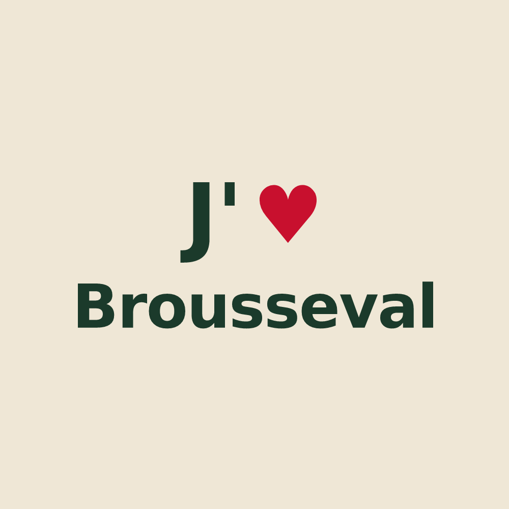 Tote bag personnalisé Brousseval — design J'aime Brousseval