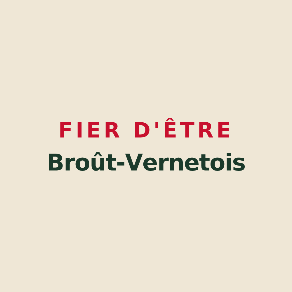 Tote bag « Fier d'être Broût-Vernetois » — design pour Broût-Vernet